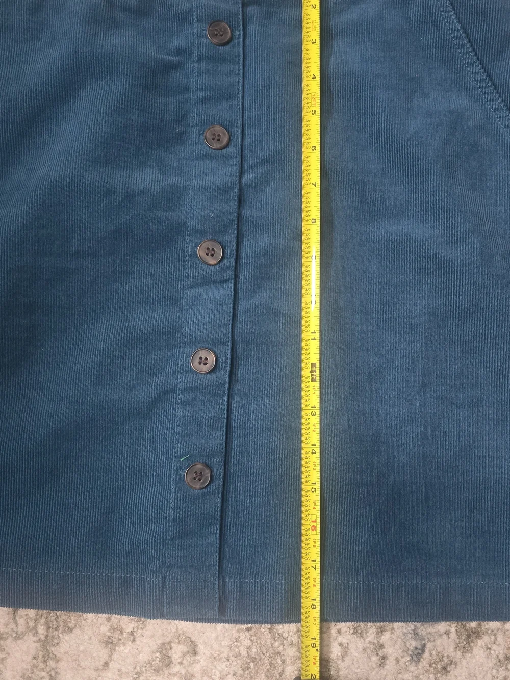 J. Crew Corduroy Teal Button-Front Mini Skirt NWT Size 8